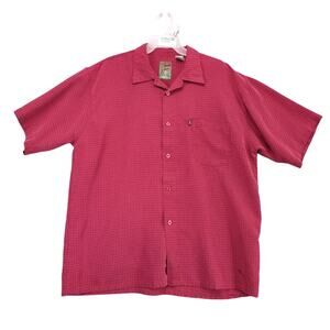 Vtg 90s Y2K Pineapple Connection Red Plaid Button Up Shirt Men's L Retro Surfer